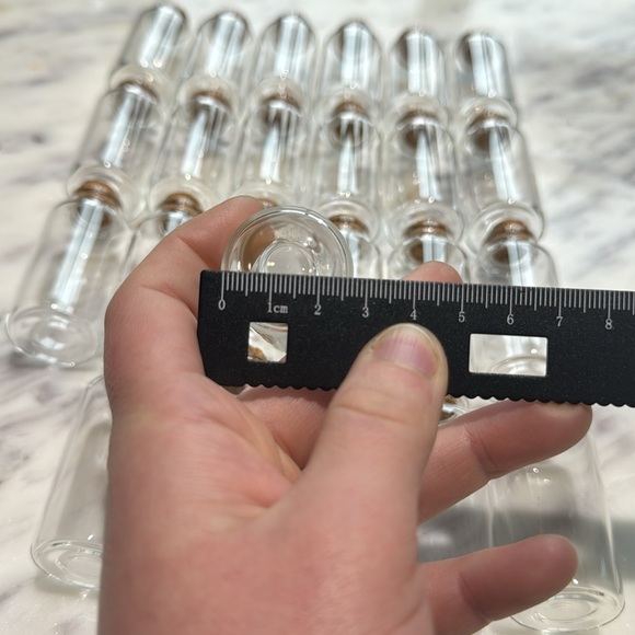 New set of 24 apothecary/botanical mini glass vial jars with cork stoppers - Picture 8 of 8